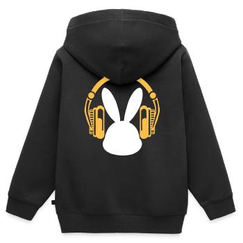 Ostern - Kinder Premium Organic Zip Hoodie - Schwarz - Hinten - AI Model Kid Male (0cm)