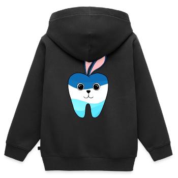 Ostern - Kinder Premium Organic Zip Hoodie - Schwarz - Hinten - AI Model Kid Male (0cm)