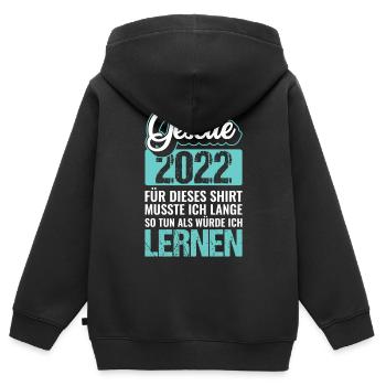 Geselle | Geselle 2022 - Kinder Premium Organic Zip Hoodie - Schwarz - Hinten - AI Model Kid Male (0cm)