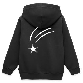 Shooting star - Kids Premium Organic Zip-up Hoodie - black - Back - AI Model Kid Male (0cm)