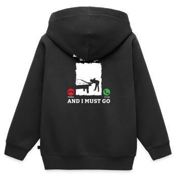 Billard Piscine Billard Billard Boule Billard Billard Cuisine 8Ball - Sweat Premium à capuche zippé enfant bio - noir - Dos - AI Model Kid Male (0cm)