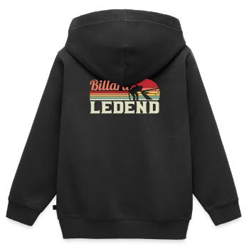 Billard Piscine Billard Billard Boule Billard Billard Cuisine 8Ball - Sweat Premium à capuche zippé enfant bio - noir - Dos - AI Model Kid Male (0cm)