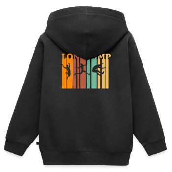 Long Jump Long Jump Athletics Athletes - Kids Premium Organic Zip-up Hoodie - black - Back - AI Model Kid Male (0cm)