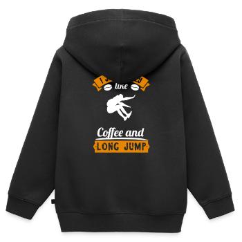 Long Jump Long Jump Athletics Athletes - Kids Premium Organic Zip-up Hoodie - black - Back - AI Model Kid Male (0cm)