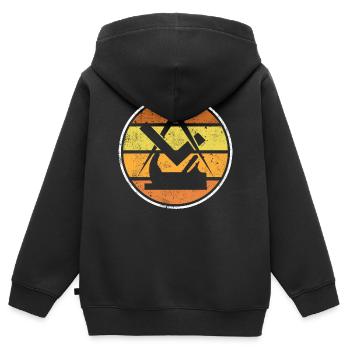 Tischler - Kinder Premium Organic Zip Hoodie - Schwarz - Hinten - AI Model Kid Male (0cm)