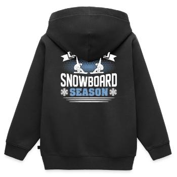 Snowboarder Snowboarden Snowboard - Kinder Premium Organic Zip Hoodie - Schwarz - Hinten - AI Model Kid Male (0cm)