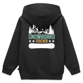 Snowboarder Snowboarden Snowboard - Kinder Premium Organic Zip Hoodie - Schwarz - Hinten - AI Model Kid Male (0cm)