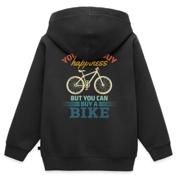 Mountainbike Sie können kein Glück kaufen, aber - Kinder Premium Organic Zip Hoodie - Schwarz - Hinten - AI Model Kid Male (0cm)