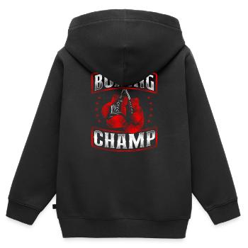 Boxing Vintage Boxing Champ - Kinder Premium Organic Zip Hoodie - Schwarz - Hinten - AI Model Kid Male (0cm)