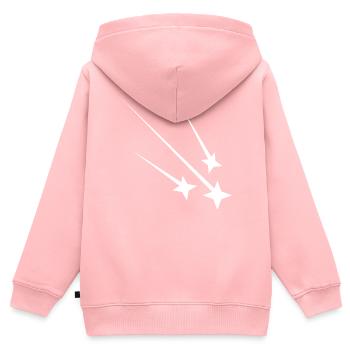 Weisse Sternschnuppen - Kinder Premium Organic Zip Hoodie - Rosa - Hinten - AI Model Kid Female (0cm)