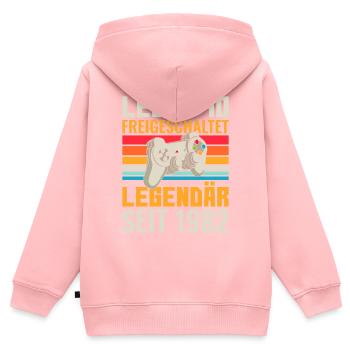 40 Geburtstag Gamer Retro - Kinder Premium Organic Zip Hoodie - Rosa - Hinten - AI Model Kid Female (0cm)