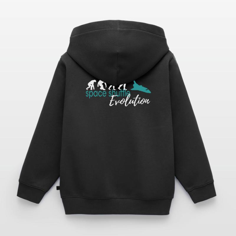 Space Shuttle Evolution Kinder Premium Organic Zip Hoodie