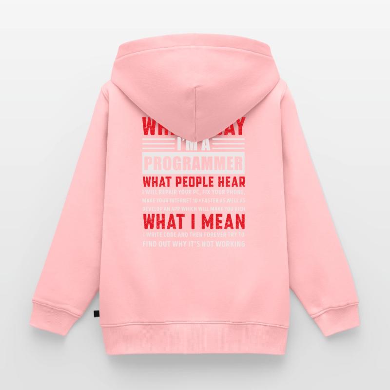 Lustige Programmierung Programmierung Programmierer Geschenk Kinder Premium Organic Zip Hoodie