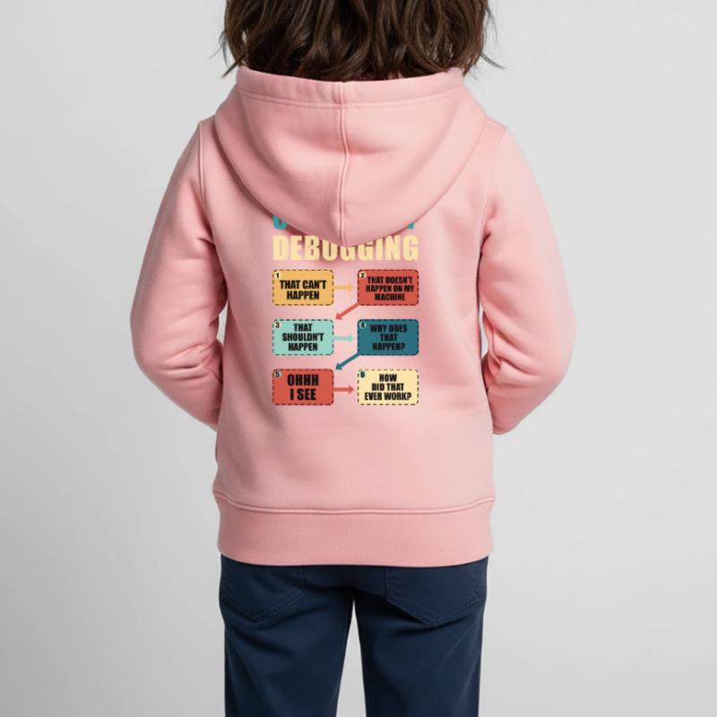 Programming Debugging Funny Programmer Gift Kids Premium Organic Zip-up Hoodie
