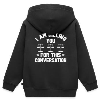 Anwalt Tshirt Jura Jurist Richter Advokat Gesetz - Kinder Premium Organic Zip Hoodie - Schwarz - Hinten - AI Model Kid Male (0cm)
