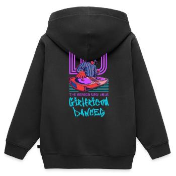 DISC JOCKEY - Kids Premium Organic Zip-up Hoodie - black - Back - AI Model Kid Male (0cm)