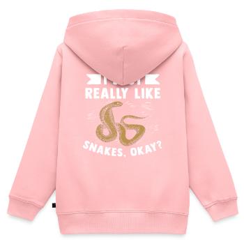 Snake - Kids Premium Organic Zip-up Hoodie - rose - Back - AI Model Kid Female (0cm)