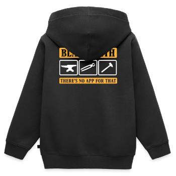 Blacksmith, Blacksmith - Kids Premium Organic Zip-up Hoodie - black - Back - AI Model Kid Male (0cm)