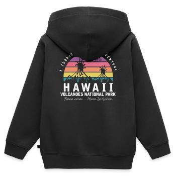 Hawaii Volcanoes National Park - Kinder Premium Organic Zip Hoodie - Schwarz - Hinten - AI Model Kid Male (0cm)