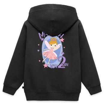 Mädchen 2. Geburtstag 2 Jahre Geburtstagsshirt Fee - Kinder Premium Organic Zip Hoodie - Schwarz - Hinten - AI Model Kid Male (0cm)