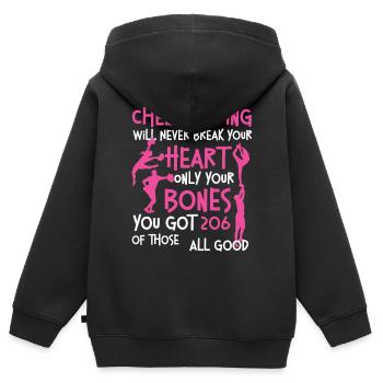 Cheer Cheerleading Cheerleading - Sweat Premium à capuche zippé enfant bio - noir - Dos - AI Model Kid Male (0cm)