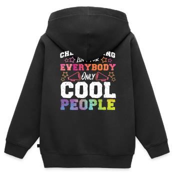 Cheer Cheerleading Cheerleading - Sweat Premium à capuche zippé enfant bio - noir - Dos - AI Model Kid Male (0cm)