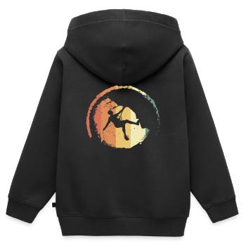 Cadeau d’escalade Escalade Alpinisme Escalade - Sweat Premium à capuche zippé enfant bio - noir - Dos - AI Model Kid Male (0cm)