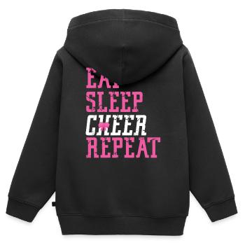 Cheer Cheerleading Eat Sleep Cheer - Kinder Premium Organic Zip Hoodie - Schwarz - Hinten - AI Model Kid Male (0cm)