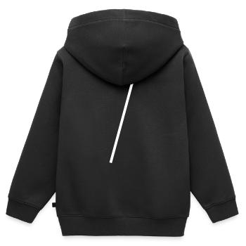 Weisser Schrägstrich Simpel Design - Kinder Premium Organic Zip Hoodie - Schwarz - Hinten - AI Model Kid Male (0cm)