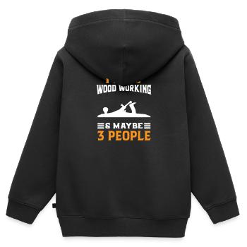 Carpenter Carpenter Woodworking Carpenter - Kids Premium Organic Zip-up Hoodie - black - Back - AI Model Kid Male (0cm)