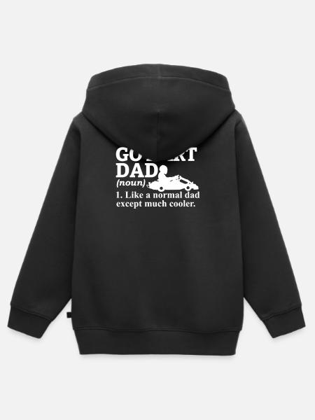Go Kart Dad – Il padre più cool della pista - Premium børne zip-hættetrøje økologisk - sort