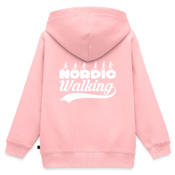 Nordic Walking Design for Sports Enthusiasts - Kids Premium Organic Zip-up Hoodie - rose - Back - AI Model Kid Female (0cm)