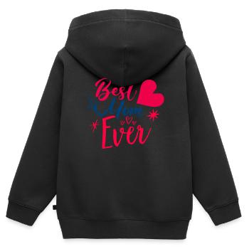 Muttertag, Muttertag, Muttertag, Muttertag - Kinder Premium Organic Zip Hoodie - Schwarz - Hinten - AI Model Kid Male (0cm)