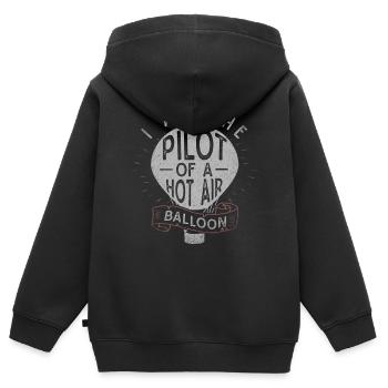 Heißluftballon, Fliegen Eines Heißluftballons - Kinder Premium Organic Zip Hoodie - Schwarz - Hinten - AI Model Kid Male (0cm)