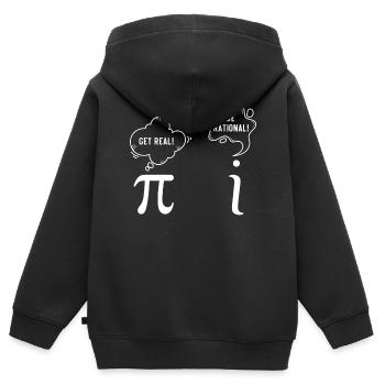Rationales Mathematisches Nerd -Geschenk - Kinder Premium Organic Zip Hoodie - Schwarz - Hinten - AI Model Kid Male (0cm)