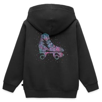 Skater Rollschuhfahren Rollschuhe - Kinder Premium Organic Zip Hoodie - Schwarz - Hinten - AI Model Kid Male (0cm)