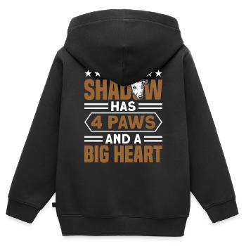 Hundehalter Windhund Liebhaber Windhund - Kinder Premium Organic Zip Hoodie - Schwarz - Hinten - AI Model Kid Male (0cm)