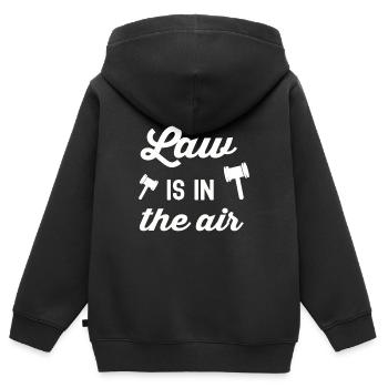 Anwalt Jura Advokat Richter Rechtsanwalt Kanzlei - Kinder Premium Organic Zip Hoodie - Schwarz - Hinten - AI Model Kid Male (0cm)