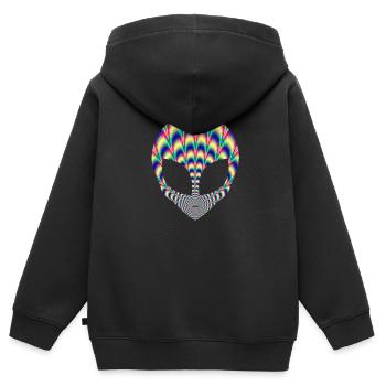 Alien - Kinder Premium Organic Zip Hoodie - Schwarz - Hinten - AI Model Kid Male (0cm)