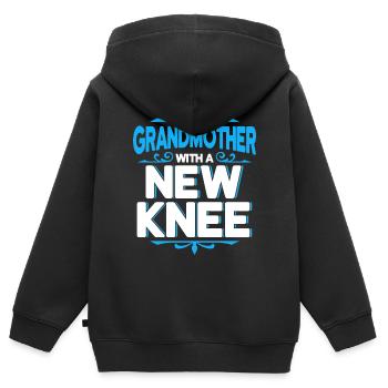 Großmutter mit neuem Knie - Kinder Premium Organic Zip Hoodie - Schwarz - Hinten - AI Model Kid Male (0cm)