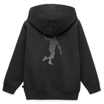 Basketball Basketballer - Kinder Premium Organic Zip Hoodie - Schwarz - Hinten - AI Model Kid Male (0cm)