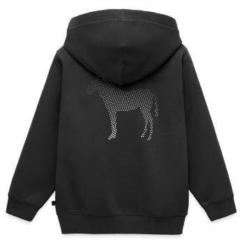 Zebra - Kinder Premium Organic Zip Hoodie - Schwarz - Hinten - AI Model Kid Male (0cm)
