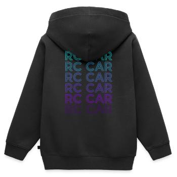 RC Car Racing Rennfahrer Retro - Kinder Premium Organic Zip Hoodie - Schwarz - Hinten - AI Model Kid Male (0cm)