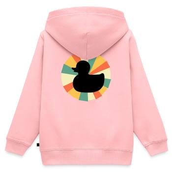 Duck Quitsche Duck Erpel Duck Yellow Rubber Duck - Kids Premium Organic Zip-up Hoodie - rose - Back - AI Model Kid Female (0cm)