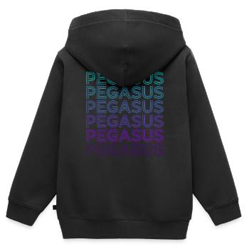 Pegasus Winged Horse Greek Mythology Retro - Kids Premium Organic Zip-up Hoodie - black - Back - AI Model Kid Male (0cm)