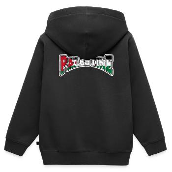 Palästina Geschenk Free Palestine Gaza Streifen - Kinder Premium Organic Zip Hoodie - Schwarz - Hinten - AI Model Kid Male (0cm)