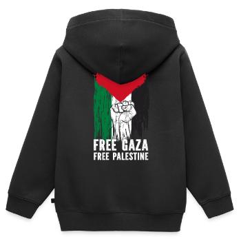 Palästina Palestine Filistin Palästinensisch - Kinder Premium Organic Zip Hoodie - Schwarz - Hinten - AI Model Kid Male (0cm)