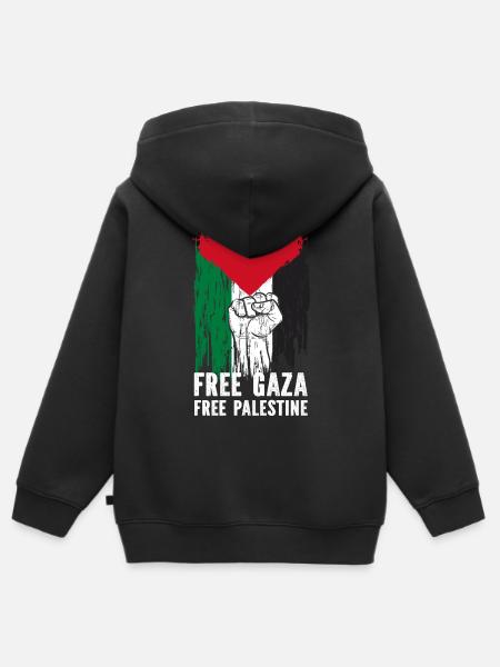 Palästina Palestine Filistin Palästinensisch - Premium børne zip-hættetrøje økologisk - sort