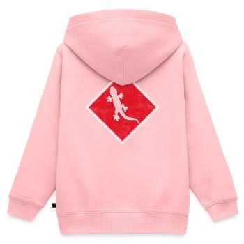 Hagedis - Kinder Premium zip hoodie biologisch - roze - Achter - AI Model Kid Female (0cm)