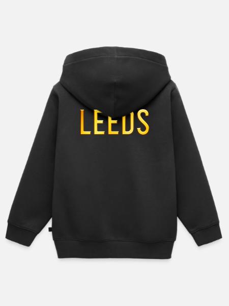leeds - Hettegenser Premium med glidelås barn økologisk - svart